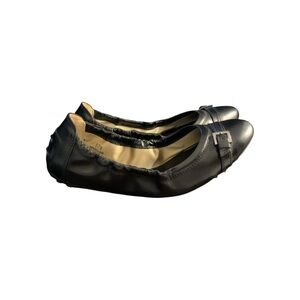 TOD’S Dee Fibbiata Black Leather Ballet Flats